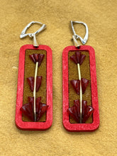 Load image into Gallery viewer, Red whitefish scale earrings