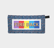 Load image into Gallery viewer, fire back pencil case, soft blue florals