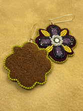 Load image into Gallery viewer, Burgandy beaded earrings
